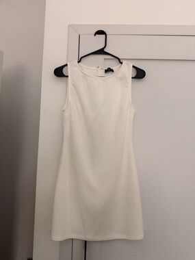 White Fox Boutique Cream Sleeveless Mini Shift Dress
